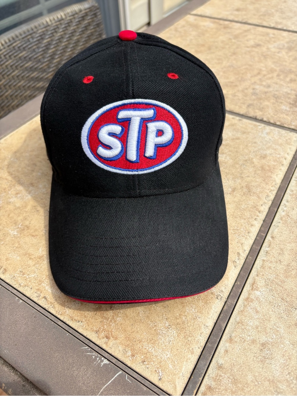 Vintage NASCAR STP Logo Black Baseball Cap Richard Petty racing
